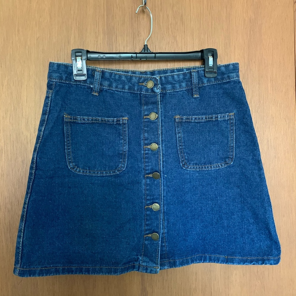 Falmer Heritage Button Down Denim Skirt